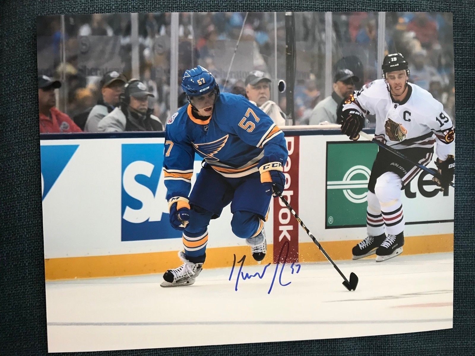 St Louis Blues David Perron Signed Autographed 11x14 Photo Poster painting COA