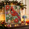 Christmas DIY Special Shape Diamond Painting Pearl Art With Inner Frame Kit 25x25cm(Christmas Cardinal)