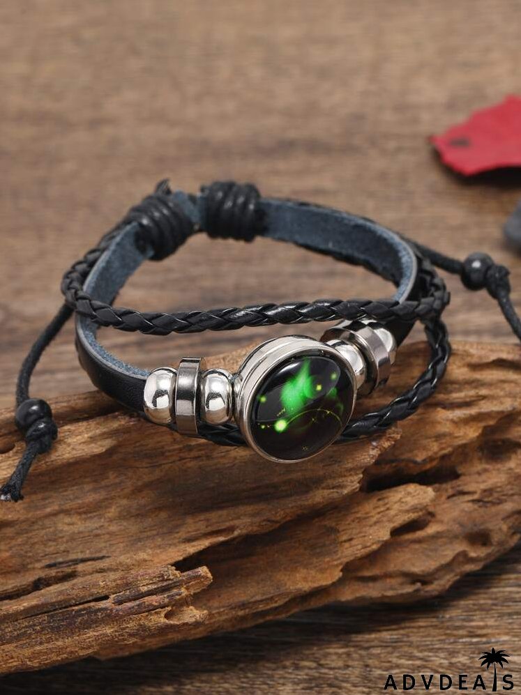 Aries Symbol Print Layered Bracelet