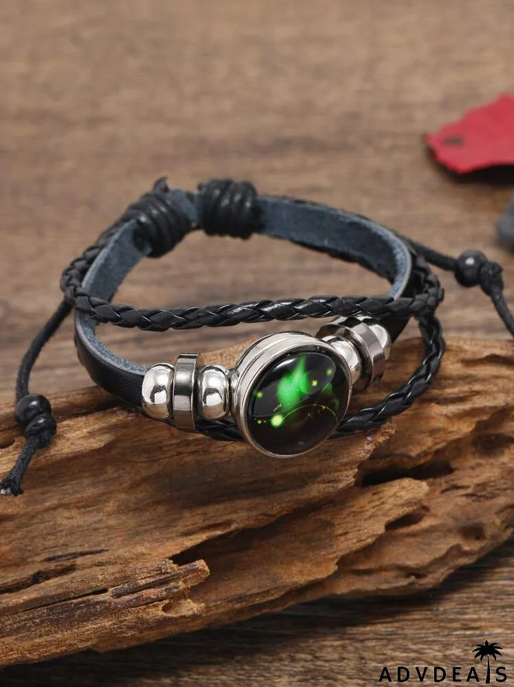 Aries Symbol Print Layered Bracelet