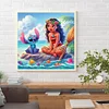 Stitch  Princess Moana-Full Round Diamond Painting 40*40CM