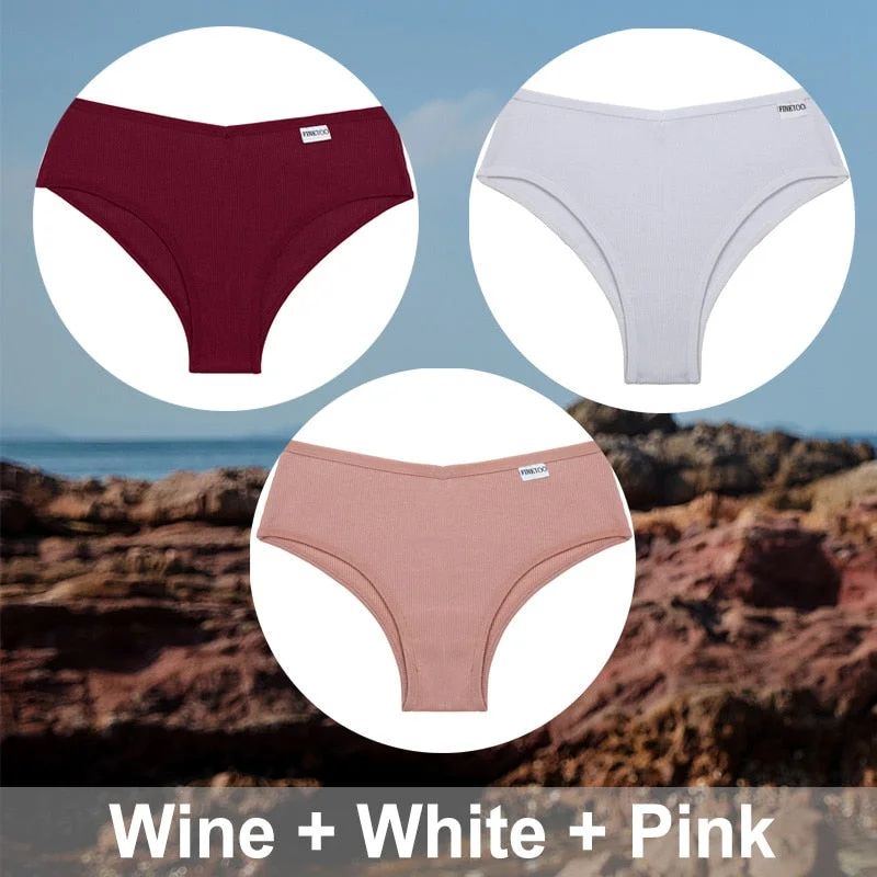 3PCS/Set M-XXXL Plus Size Cotton Panties Women Underwear Sexy Lingerie Female Underpants Intimates Brazillian Pantys Sexy Briefs