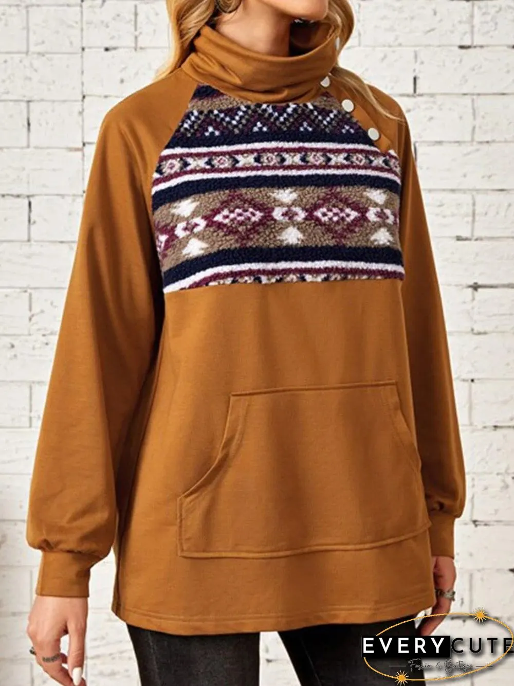 Autumn Long Sleeve Chic Pattern Top