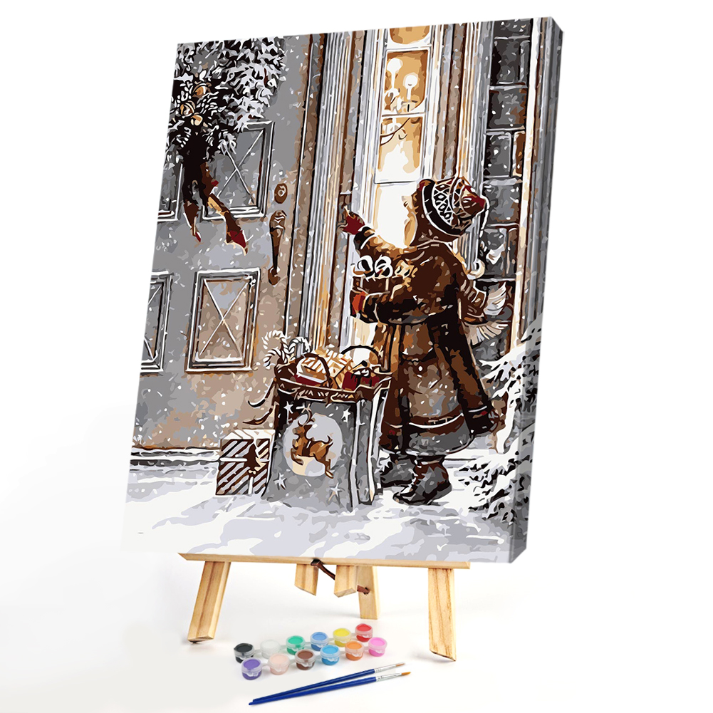 

40*50cm - Paint By Numbers - Christmas Boys, 501 Original