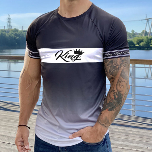 Men's T-Shirt 3D Print Short Sleeve Casual Tops