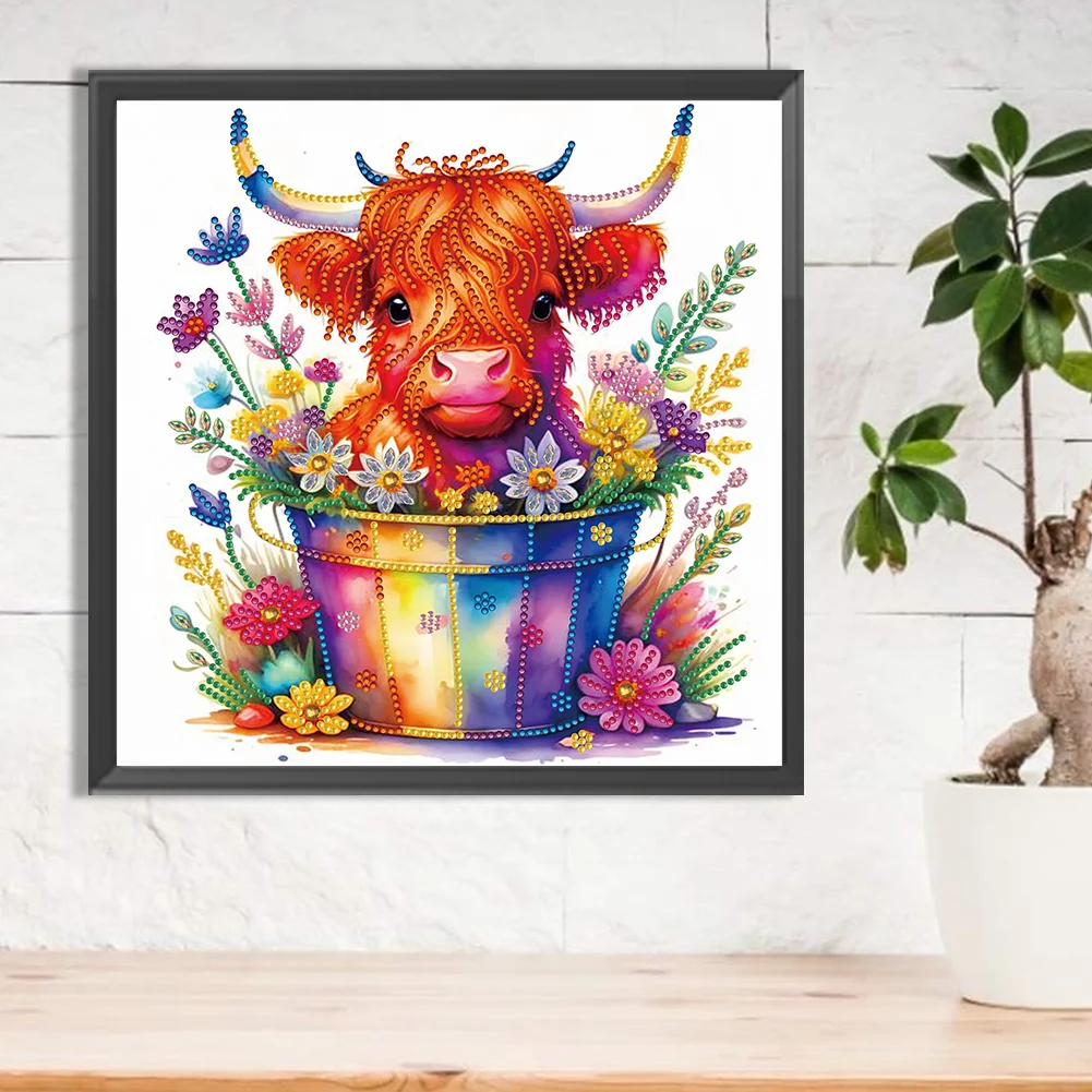 Diamond Painting - Partial Special Shaped Drill - Flower Yak(Canvas|30*30cm)