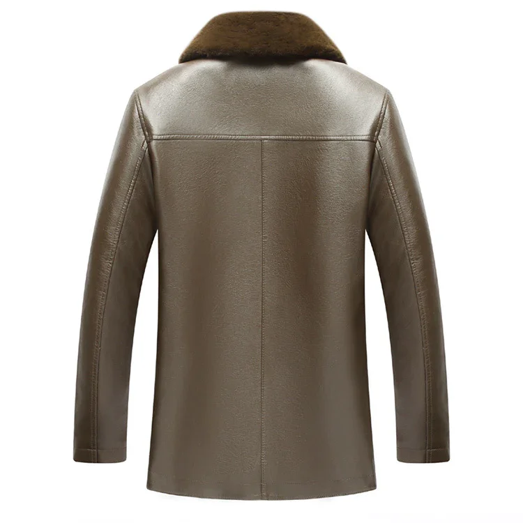 Men's Winter Warm Fur Collar Plush Jacket