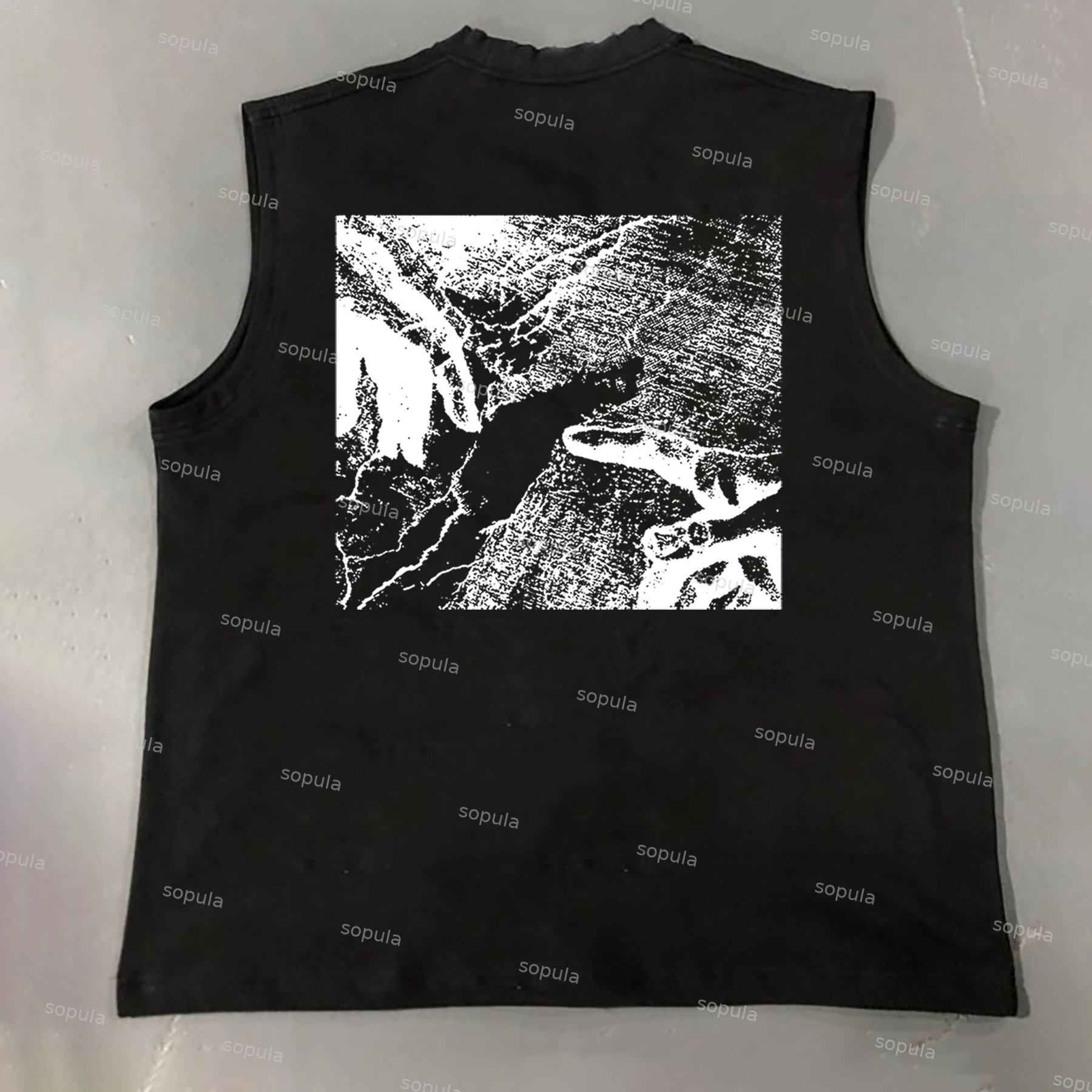 Sopula Men's Creation Pigment Dyed Print Cotton Tank Top - Sopula｜Premium Graphic Tees & Graphic Clothing
