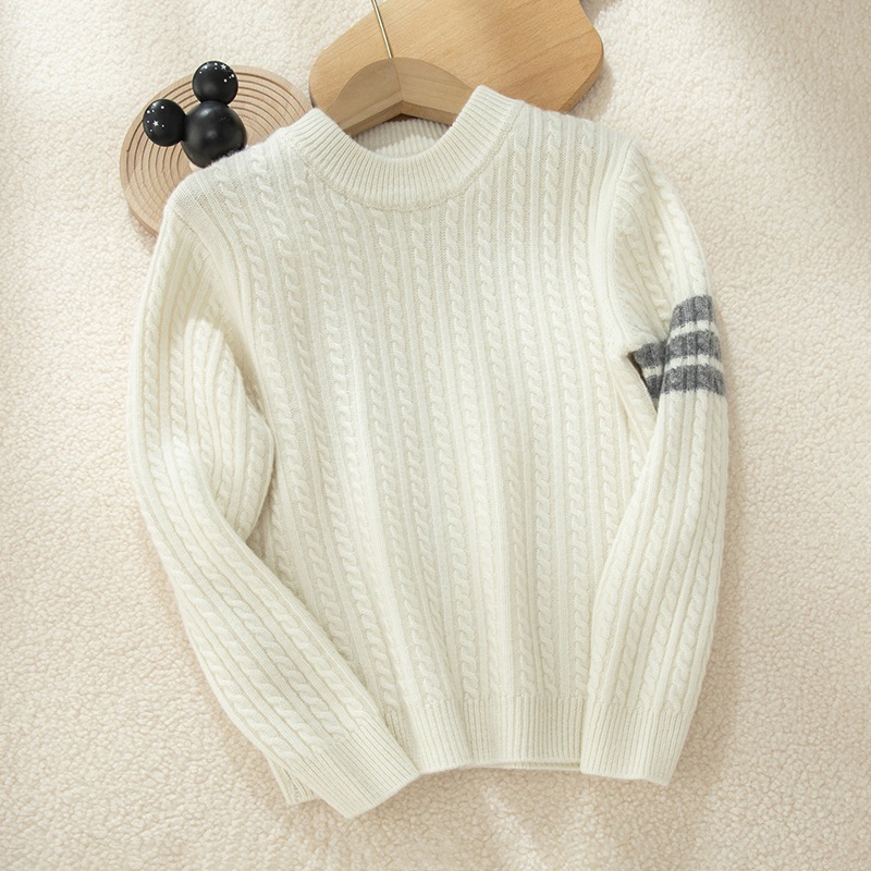 Twisted Knit Kids Cashmere Sweater REAL SILK LIFE