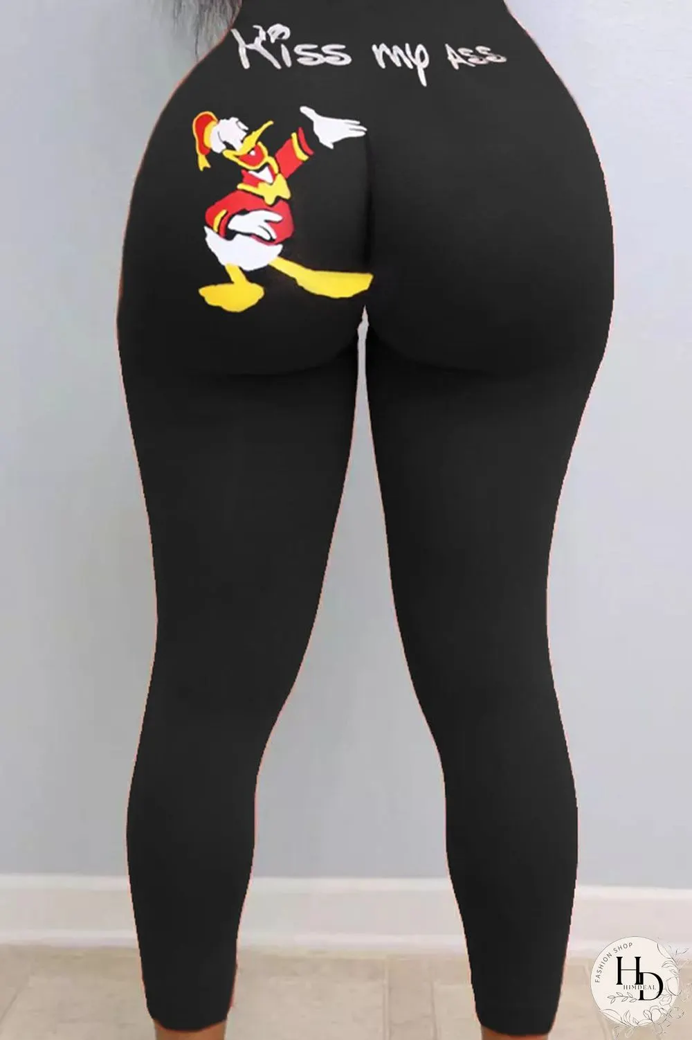 Red and white Sexy Print Skinny Bottoms