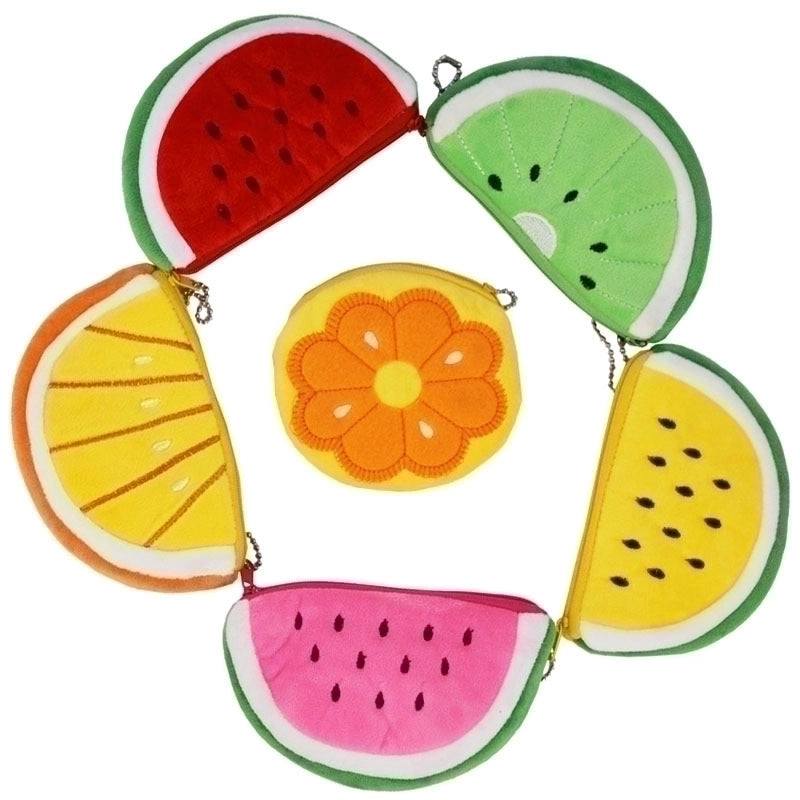 Kid’s Fruit Plush Zipper Coin Purses