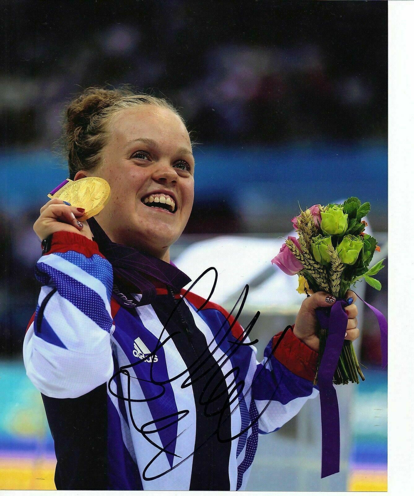 ELLIE SIMMONDS SIGNED 10X8 Photo Poster painting LONDON 2012 PARALYMPICS AFTAL COA (B)