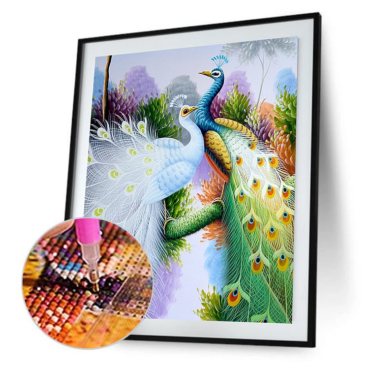 Peacock  Special Shape Diamond Painting 30*55cm