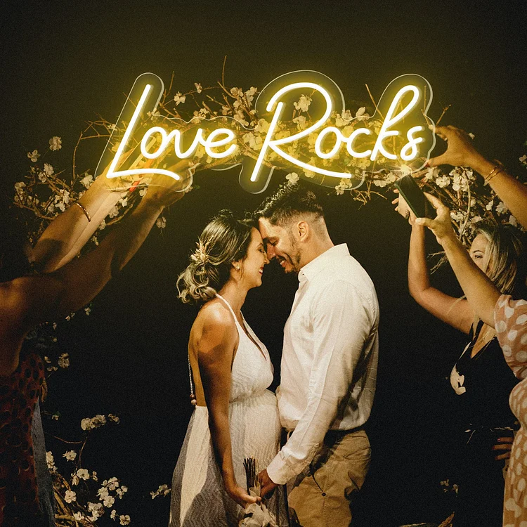 Blanketcute-100% Handmade Wedding Love LED Neon Sign with Your Family Name