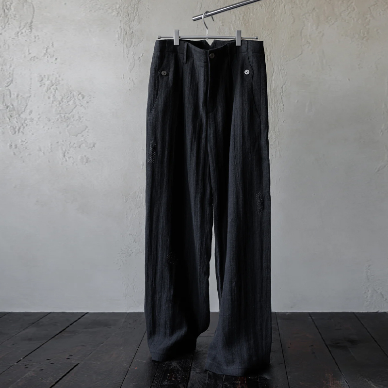 Men's Cotton And Linen Straight-Leg 3d Tailored Trousers