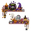 2pcs DIY Diamond Painting Halloween Door Corner Frame Wood Decor 2pcs(Halloween)