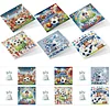 (US Only)6PCS DIY Diamond Art Greeting Cards Congratulations Cards & Gifts (Football)