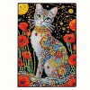 Cat 5D DIY Diamond Art Painting Notebook Kit 50 Pages A5 Rhinestone Art Painting Notebook Kit for Adults Beginners Holiday Birthday Gift