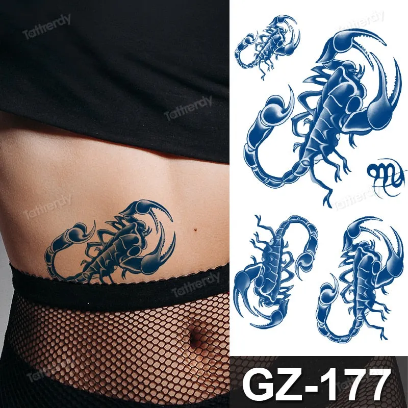 waterproof temporary tattoos men sleeve armband tattoo letter wings flowers long lasting juice ink tattoo sticker fake body art