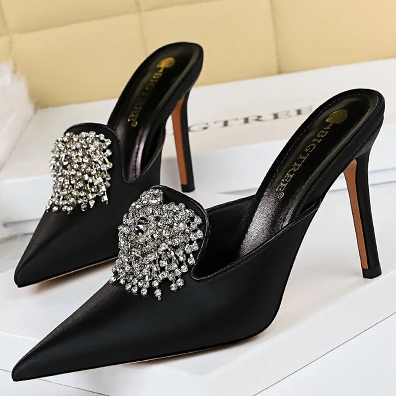 BIGTREE Shoes New Woman Pumps Rhinestone Shoes For Women Heels Wedding Shoes Elegant Party Shoes Women High Heels Lady Stiletto