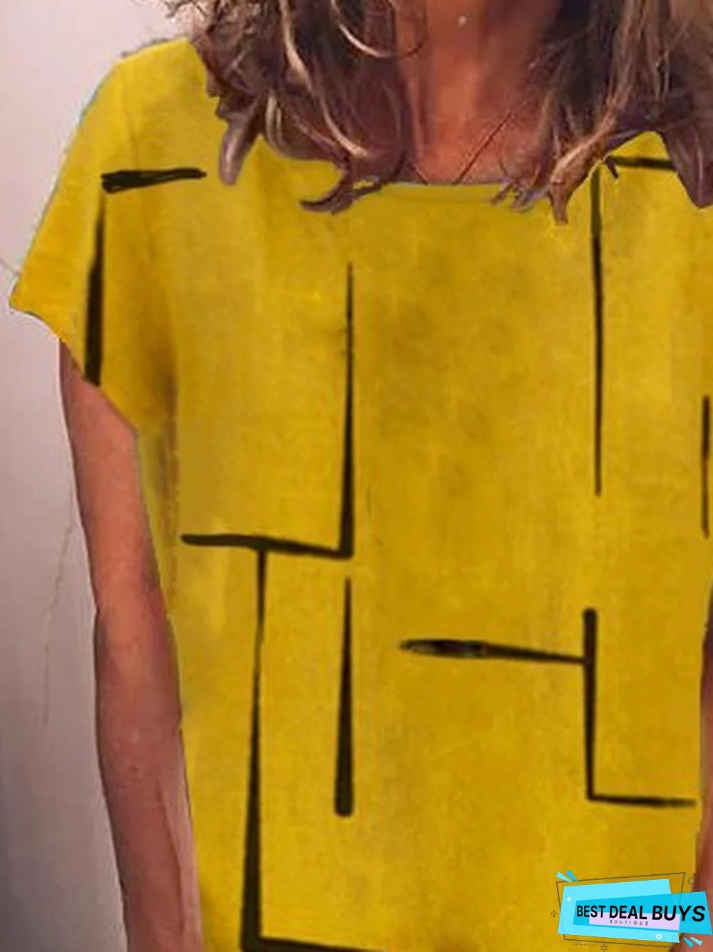 Cotton Bateau/boat Neck Casual Tunic Top