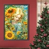 (40*60cm)Sunflower Girl - Full Round Drill Diamond Painting