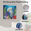 (25x25cm)DIY Jellyfish Framed Handmade Pearl Painting Art Craft Kit Living Home Decor