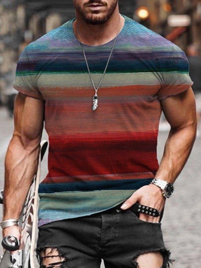 Men's Contrast Print T-shirt