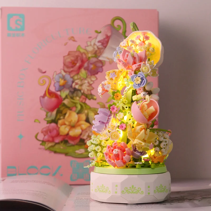 Building Block Flower Music Box