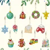 12pcs Christmas Double-Sided DIY Diamond Painting Keychain Kit