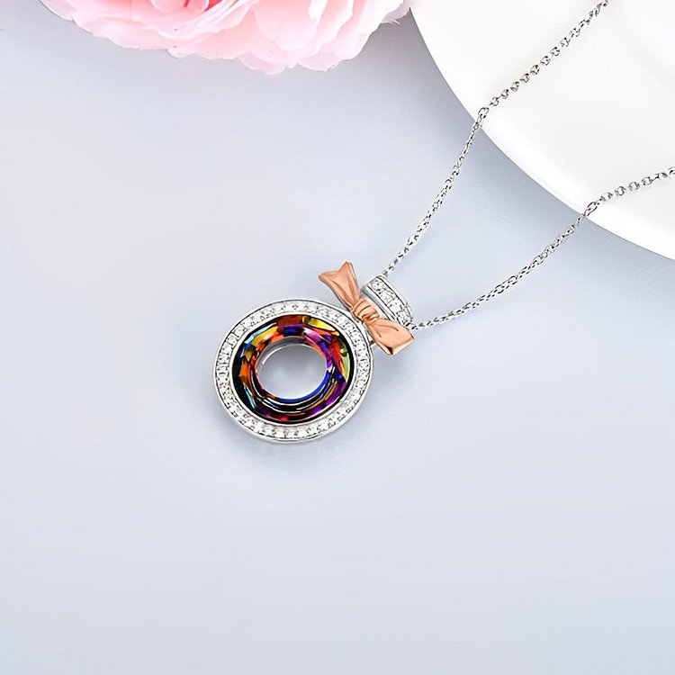 For Mother-in-law - S925 You are also My Mother-in-heart Perfume Bottle Crystal necklace