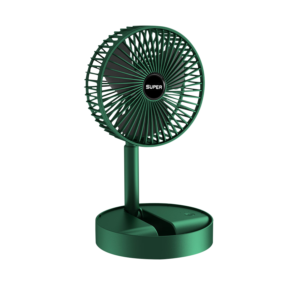 

Touch Folding Fan Telescopic Mini Summer Office Student Desktop Table Fan, Green, 501 Original