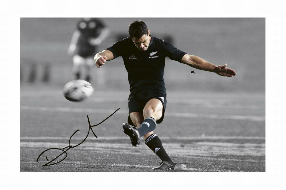 DAN CARTER - NEW ZEALAND ALL BLACKS AUTOGRAPH SIGNED Photo Poster painting POSTER PRINT