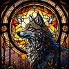 Wolf Glass Painting-Paint by Numbers Acrylic Painting 40*40CM