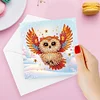 uk.everydayedeals 8Pcs DIY Diamond Painting Greeting Card - Snowy Owl