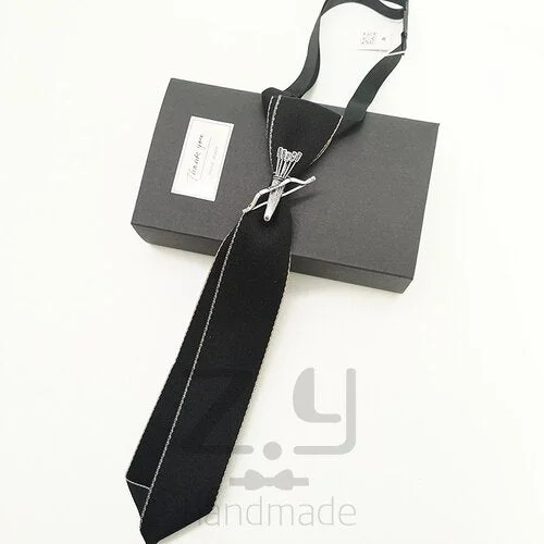 New Small Tie Men's and Women's Professional Dress Shirt Bow Tie Adult Children Accessories Luxury Rhinestone Bowtie 22CM / 28CM