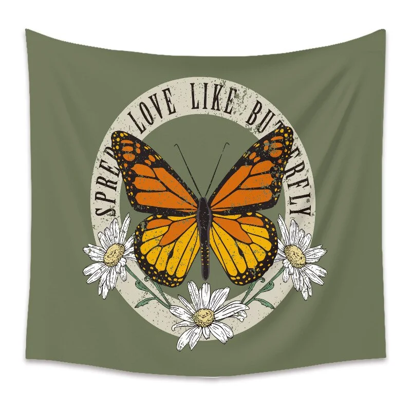 ins Simple Sun Moon Butterfly Series Tapestry Bohemian Background Cloth Small Fresh Wall Cloth Tapestry Creative Abstract Art