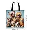 Funny Cat-11CT DIY Stamped Cross Stitch Shopping Bag 40*40cm tapestrymarket