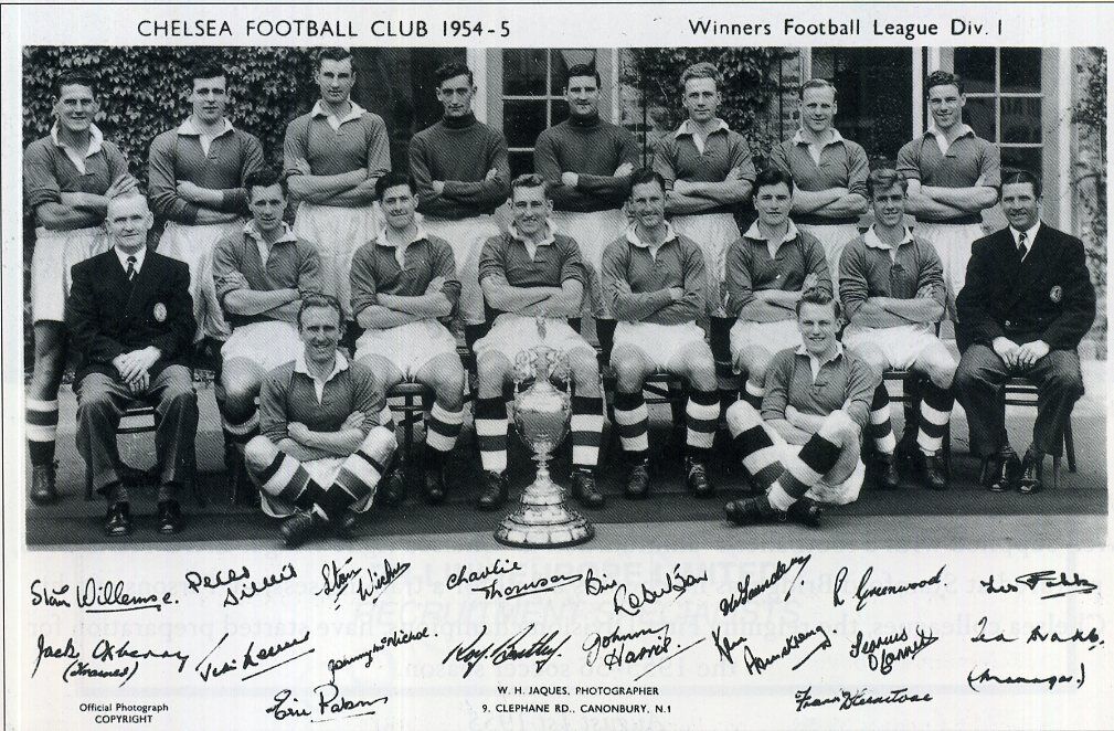 CHELSEA 1954-55 Signed Photo Poster paintinggraph - Roy Bentley / Division 1 Champions preprint