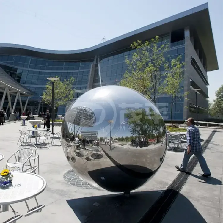 Public garden decoration Huge Stainless Steel Hollow Spheres