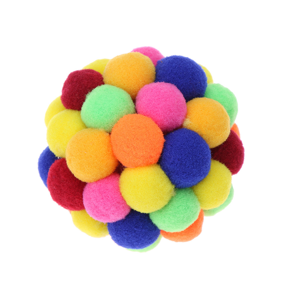 

Colorful Bell Cat Toy Set Bouncy Plush Ball Pet Products, 501 Original