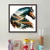 Horse-Partial 11CT Stamped Cross Stitch Bead Embroidery 36*36cm/14.17*14.17in tapestrymarket