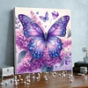 Framed Diamond Painting - Full Round Drill - Butterfly (25x25cm)