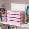 Portable Craft Storage Container with 30pcs Small Container Case Plastic Storage Containers for Art DIY Jewelry Fishing Tackle Crafts Storing (pink)
