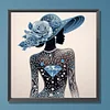 Elegante Dame - speziell geformte Diamond Painting - 30*30cm