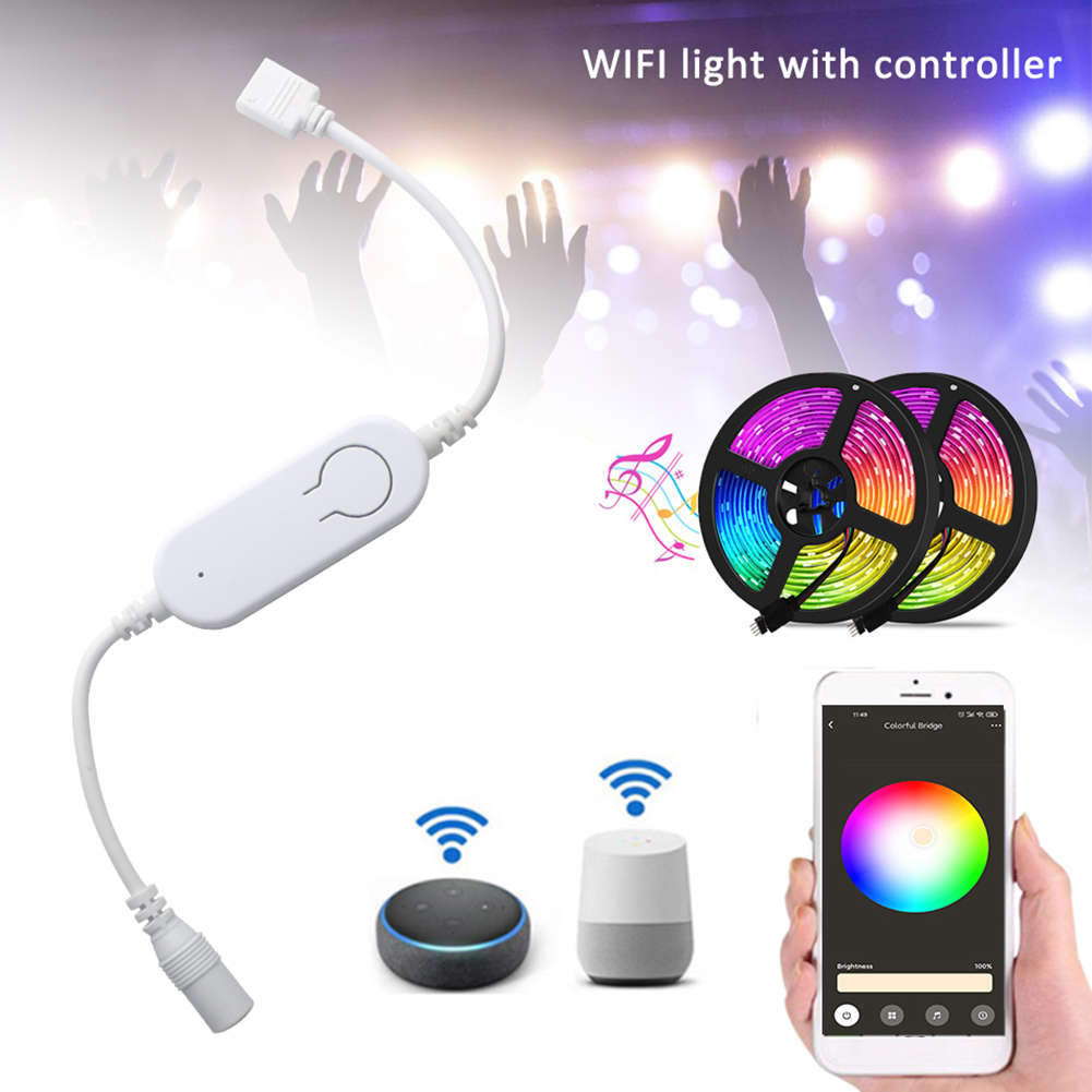 

Smart Life WiFi LED Strip Lamp RGB Music Remote Controller for Alexa Google, 1 in 2, 501 Original