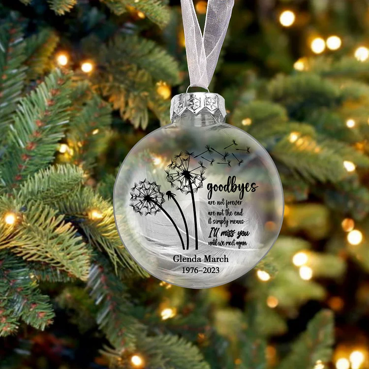 Custom Memorial Christmas Ornaments  With Name And Date To Commemorate Deceased Loved Ones Pendant