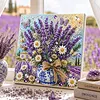Framed Lavender - Pearls Painting Kit DIY Diamond Painting Pearl Dot Crafts 20x20CM