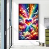 (Grande Taille) Nuages fantastiques coeurs color&eacute;s-peinture diamant ronde compl&egrave;te-40*70CM
