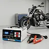 12V 24V Car Battery Charger LED Display Battery Maintainer Desulfator with Cable Clamps Overcharge Protection for Vehicle Motorcycle Boat Lead-acid Batteries